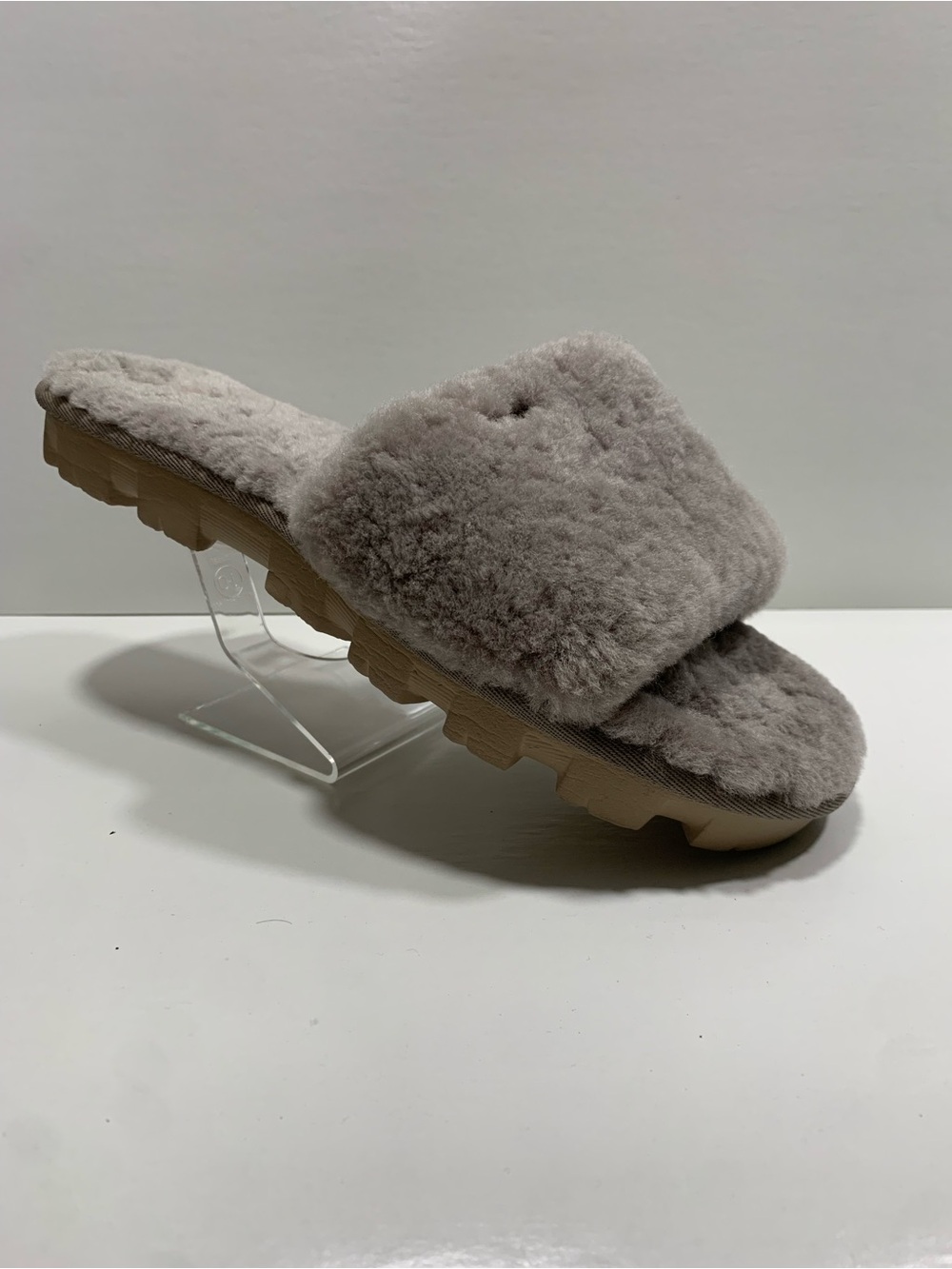 UGG Cozette Slide Slippers Womens 10 Genuine Sheepskin Shearling Gray Comfy